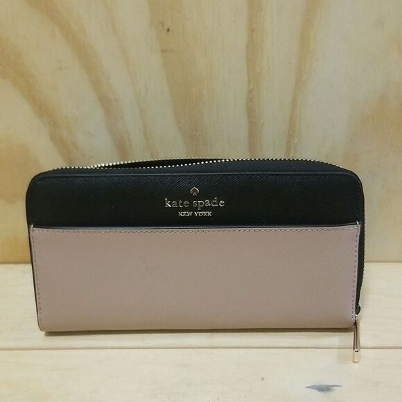 Kate Spade Madison Colorblock Saffiano Leather Large Slim Bifold Wallet - Picture 2 of 5